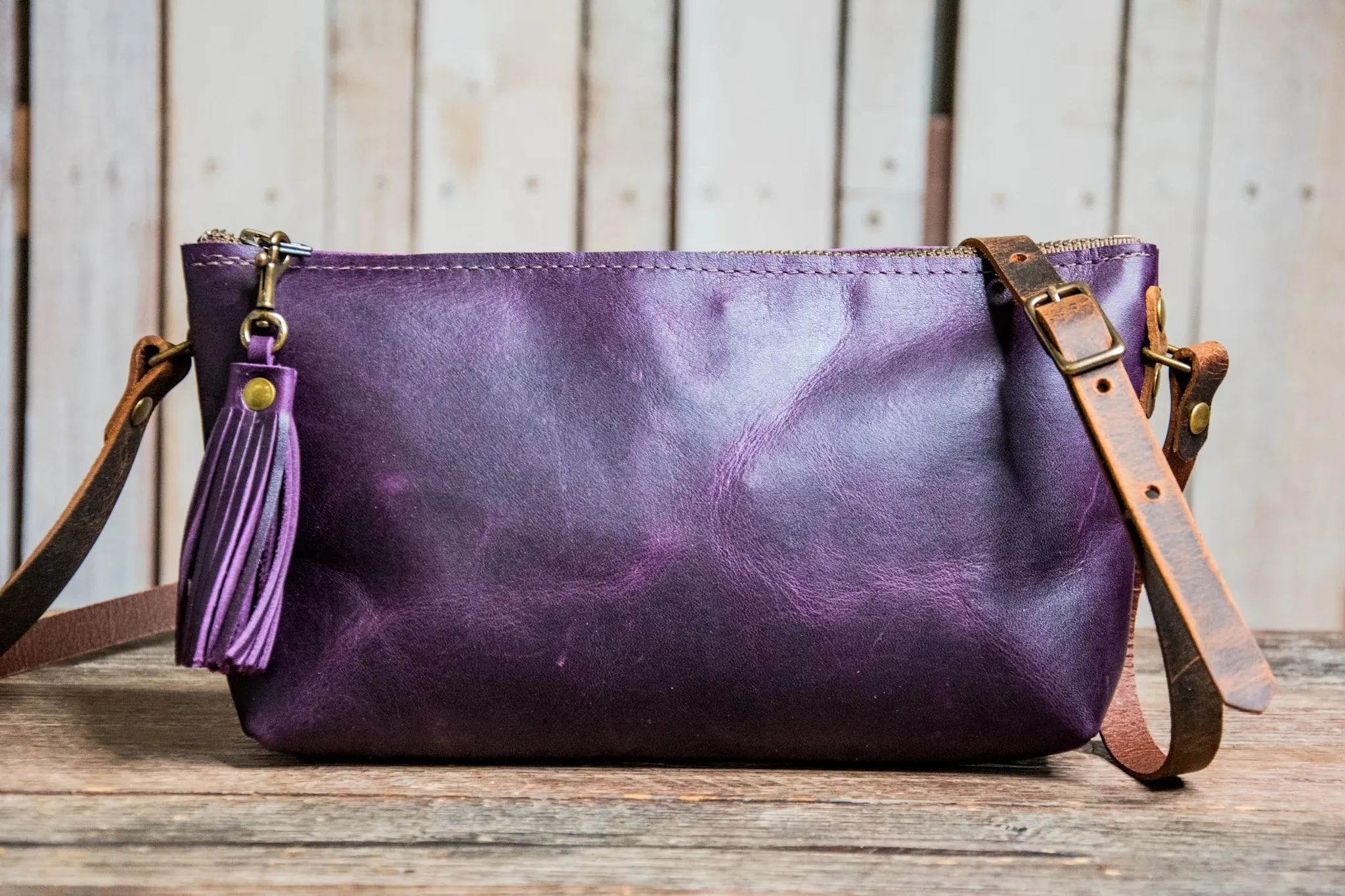 Special Edition Colors | Mini Leather Zip Bag | Handmade Purse