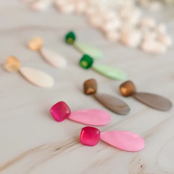 TEEK - Pastel Breeze Double Stone Earrings