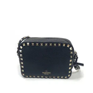VALENTINO GARAVANI ROCKSTUDS ROLLING CAMERA CROSSBODY GRAINY CALFSKIN HANDBAG