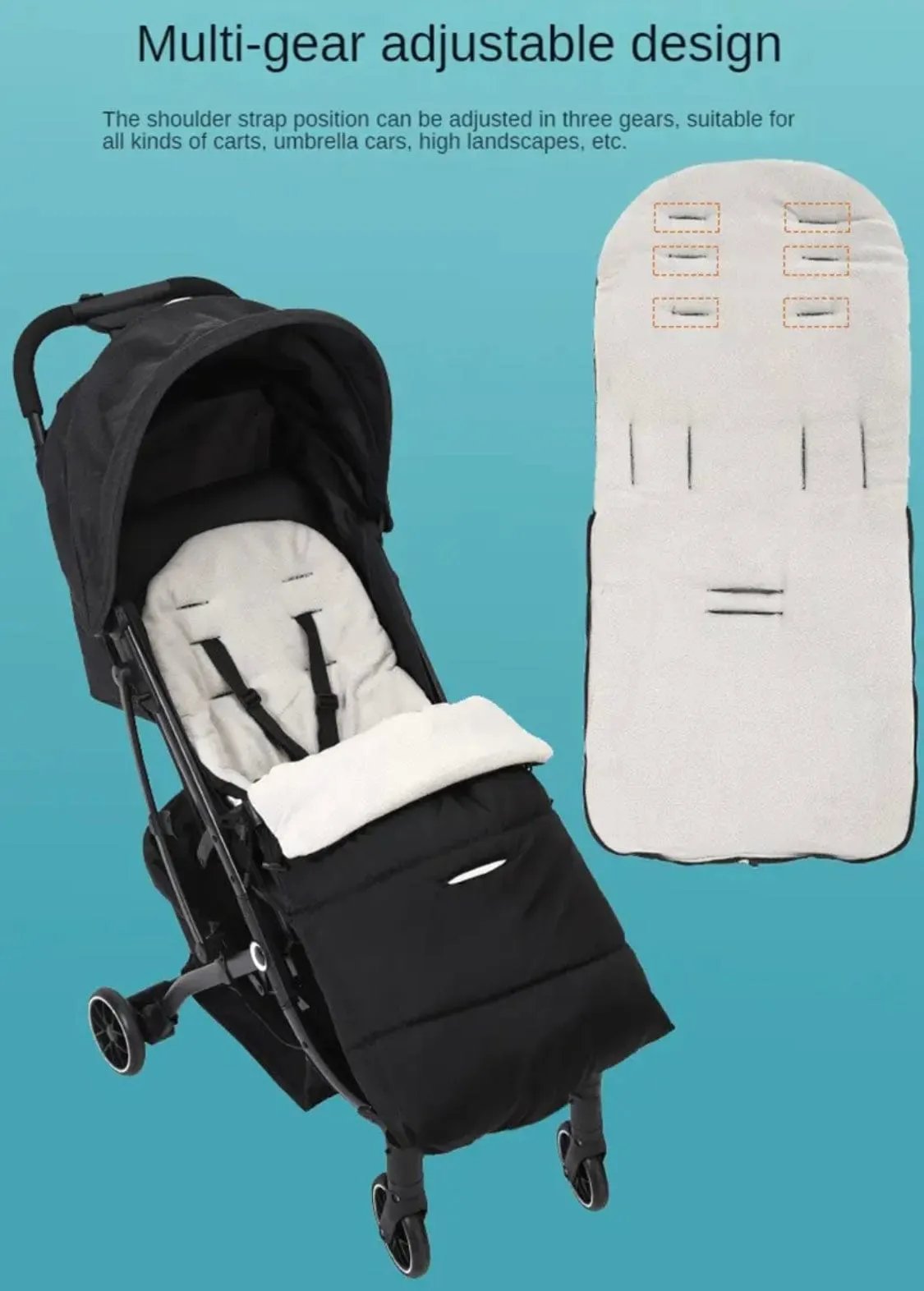 Versatile Universal Stroller Footmuff Waterproof Cover /Sleeping Bag