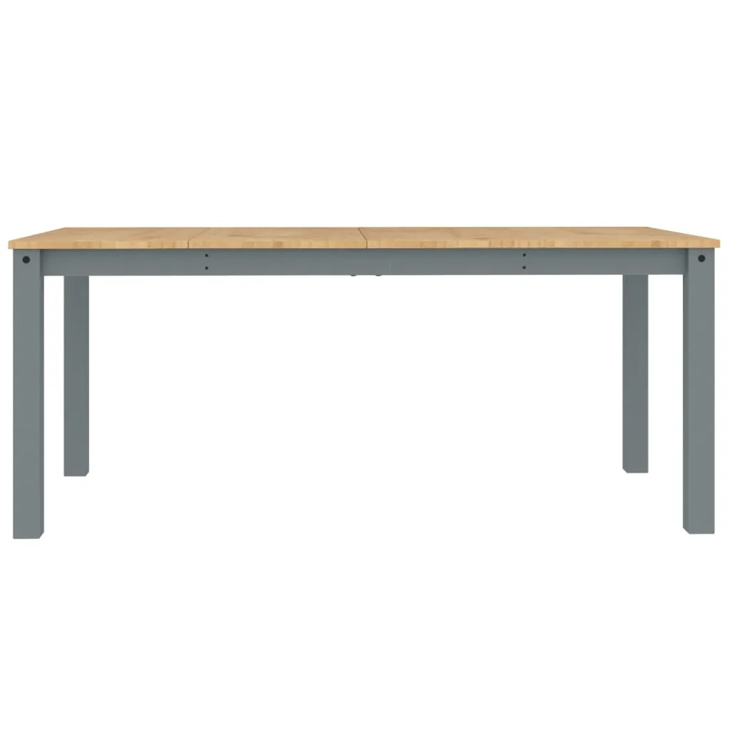vidaXL Solid Pine Wood Dining Table in Panama Grey - 180x90x75 cm | Minimalist Design, Rustic Charm, Durable Quality