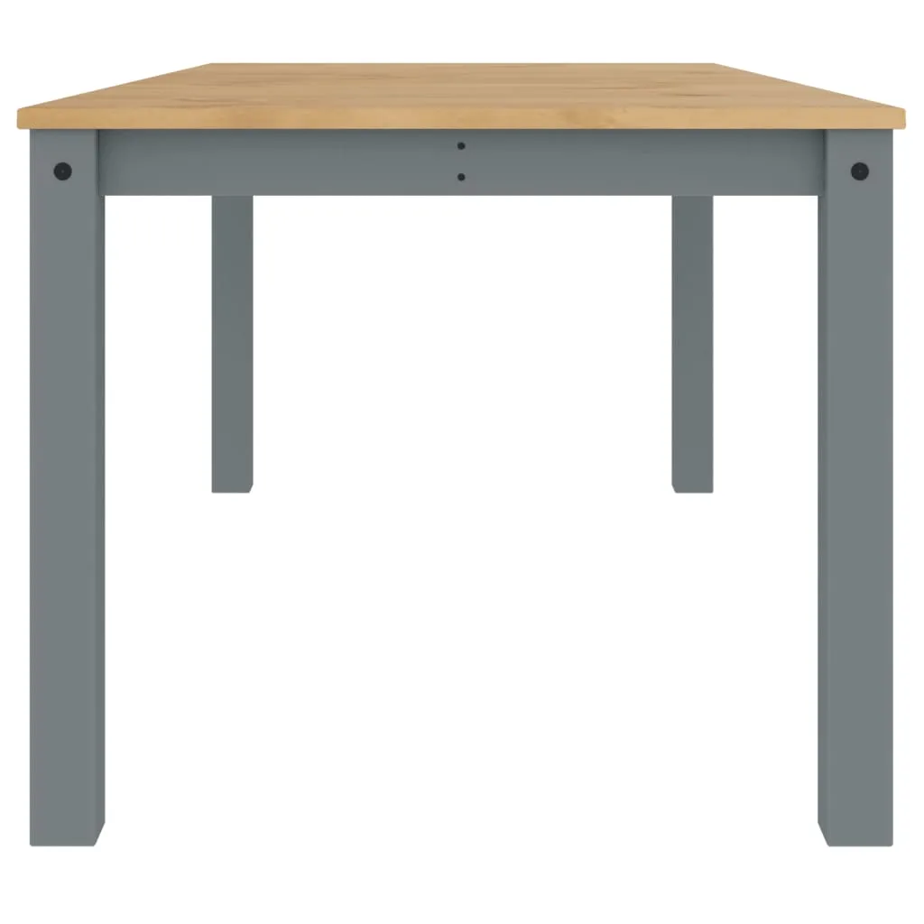 vidaXL Solid Pine Wood Dining Table in Panama Grey - 180x90x75 cm | Minimalist Design, Rustic Charm, Durable Quality