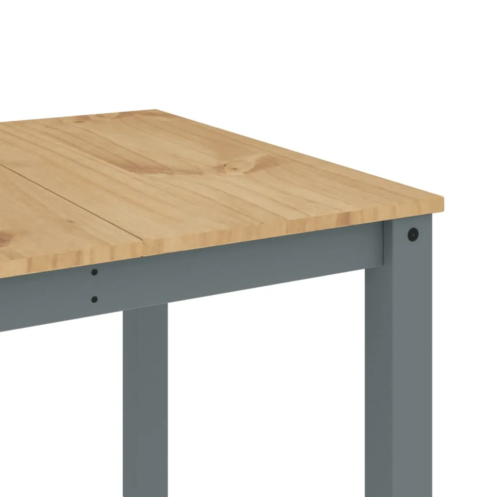 vidaXL Solid Pine Wood Dining Table in Panama Grey - 180x90x75 cm | Minimalist Design, Rustic Charm, Durable Quality