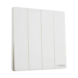 White Four Gang Two Way Switch