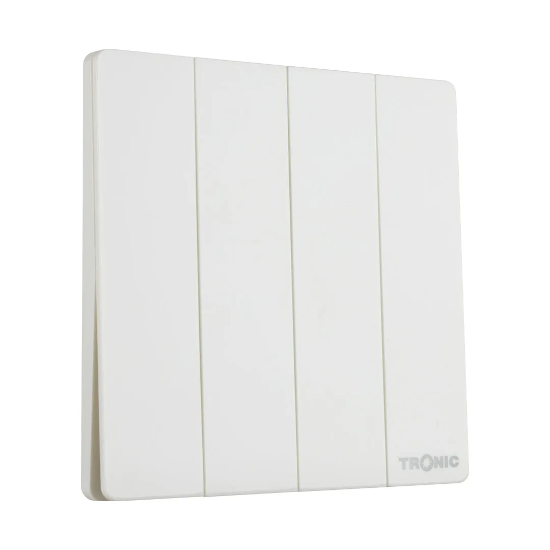White Four Gang Two Way Switch