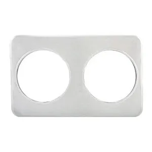 Winco ADP-808 Two Hole Steam Table Adapter Plate 8 3/8 Inches Diameter for 7 Quart Insets | Denson CFE