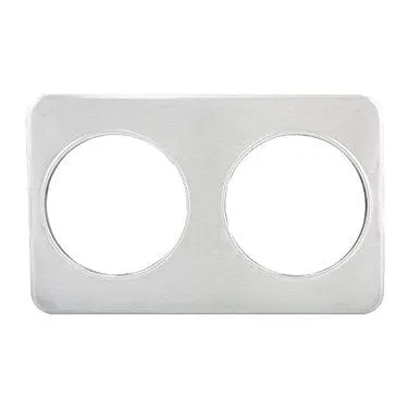 Winco ADP-808 Two Hole Steam Table Adapter Plate 8 3/8 Inches Diameter for 7 Quart Insets | Denson CFE