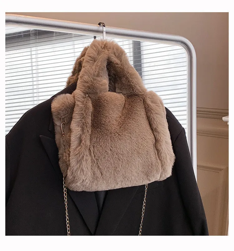 Winter Plush Handbag – Stylish and Cozy Tote for Women