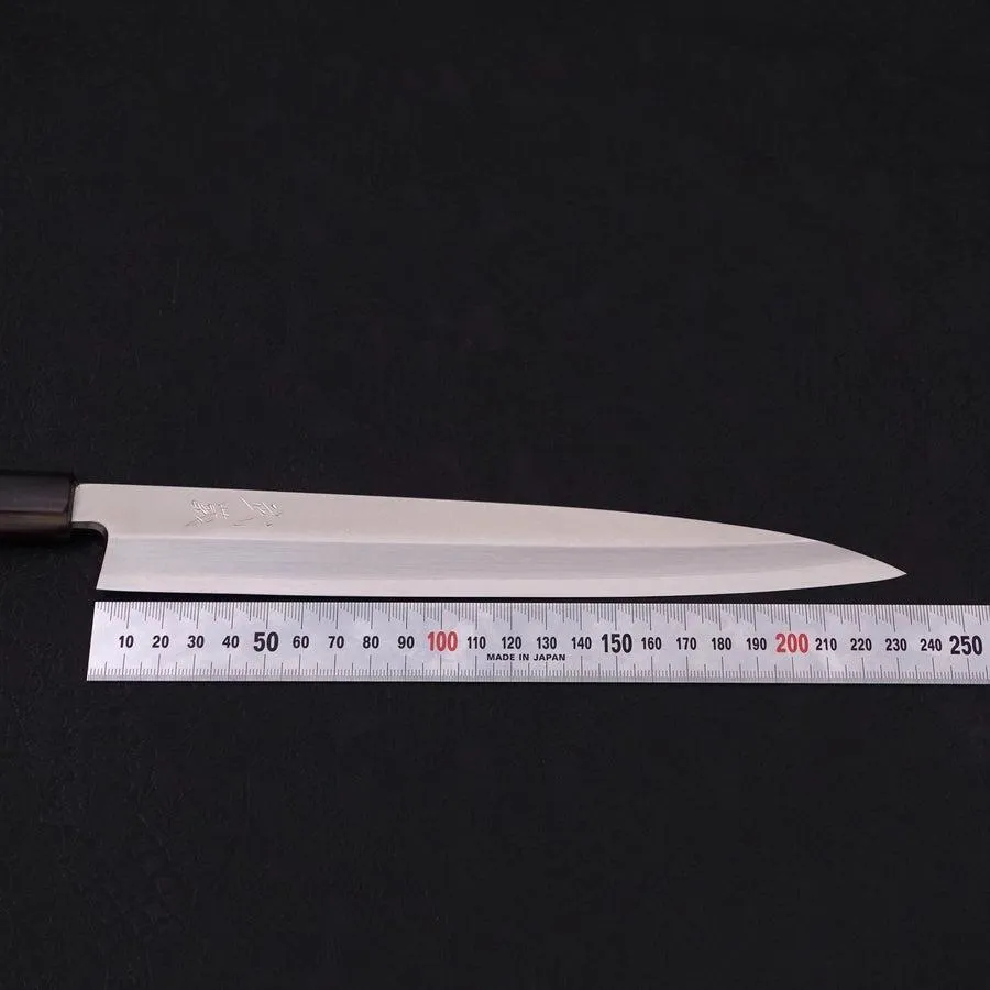 Yanagiba Silver Steel #3 Kasumi Buffalo Ebony Handle 240mm